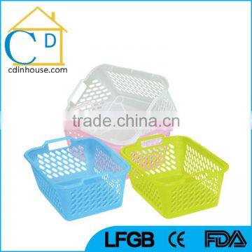 Plastic Hollow Laundry Basket with Handle