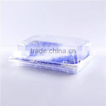 Blue Square Compartment Plastic Food Serving Trays Trays Disposable for Restaurants photo-3