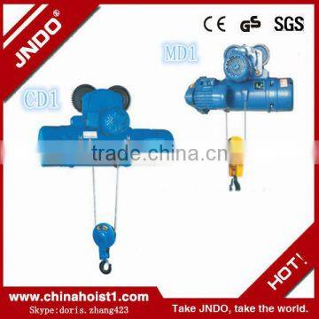 0.5t CD MD electric wire rope pulling hoist 500kg