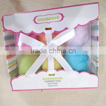 summer rose bath fizzers
