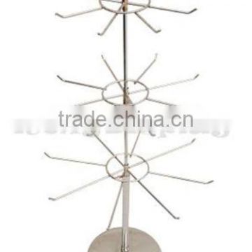 3 Tiers Detachable rotating metal Display Rack jewellery stand