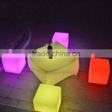 16 colors changing IR remote control outdoor led cube portable led glow cube furniture