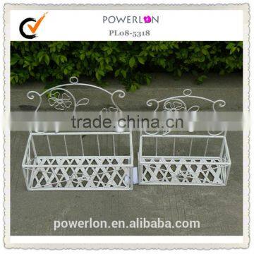 Durable S/3 Metal Garden Flower Wall Planters photo-5