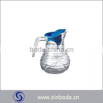 1.5L glass water jug with lid