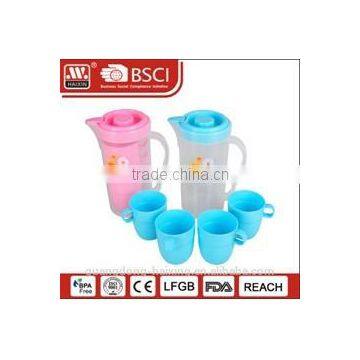 plastic water kettle 1.7L with 4 cups