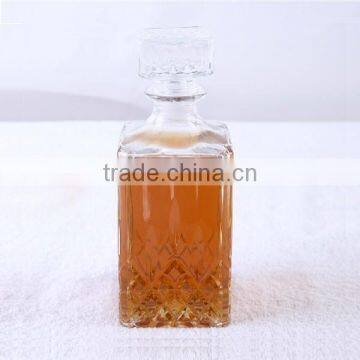 Square Glass Whisky Bottle With Glass Lid TY43 photo-3