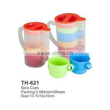 Hot Sale PP 6PCS Plastic Cup Set