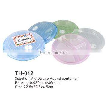 3 Section Plastic Food Lunch Box Meal Prep Containers Boite a Vivres Die Kasserolle photo-3