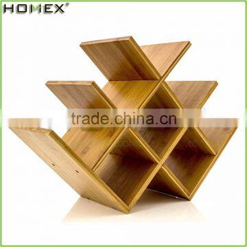 8 Bottles Bamboo Wine Bottle Holder/Wine Storage and Display Holder Rack/Homex_FSC/BSCI Factory