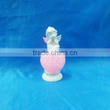 unique ceramic angel figurine with light for home decoration