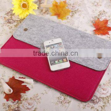 Low price colors of 5 wholesale polyester briefcase surface book bag cotton fabric laptop body cover with grey pink combined