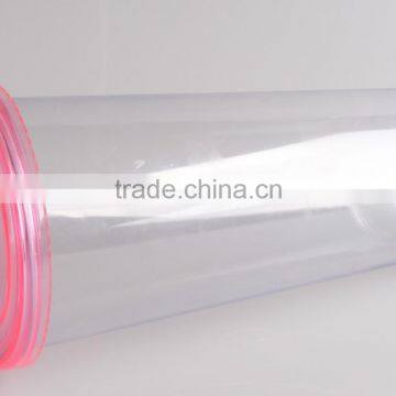 Single Wall Clear Transparent 16oz Plastic Tumbler With Straw And Lids