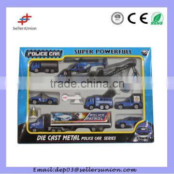 Alloy Full Set 13pcs Policeman Toys Car Set