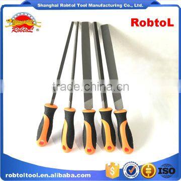 10" 5 Pcs Steel File Rasp Set Bastard Cut Flat Half Round Curved Square Triangle Semicircle
