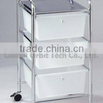 Home Storage Furniture 3-tier Plastic Drawer Trolley Cart PP Drawer Rack photo-3