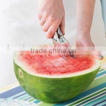2016 Online Shopping Vegetable Slicer as Seen on tv Watermelon Cutter Knife With Rubber Handle photo-4