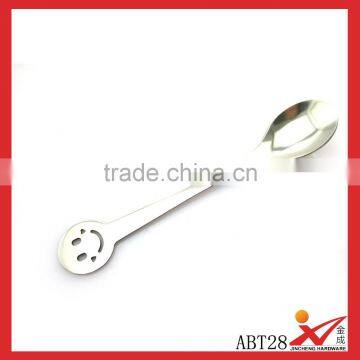 High grade long smile face handle stainless steel spoon