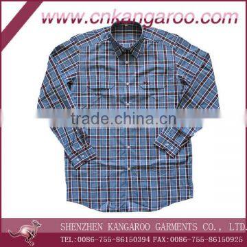 men's long-sleeve leisure shirts/high quality checked casual shirts/shirts for office staff