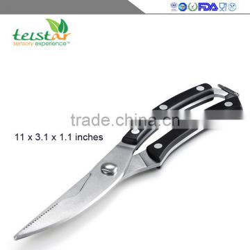 Kitchen scissors cuts - heavy duty stainless steel spring - - great poultry, fish, chicken, beef, barbecue, herbs and plastic