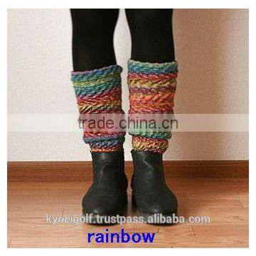 Silk mix High quality Multi color Super warm Fashion leg warmer from Japan