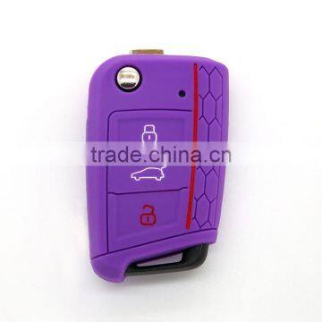 Hot Sale Silicone Flip Car Key Cover Key Protection Case Cover for VOLKSWAGEN GOLF 7