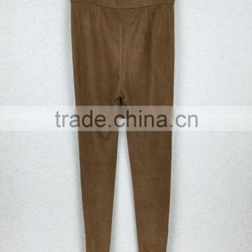 Custom Fashion Comfortable Brown Cotton New Casual Wide Leg Trousers / Pants Women 2016 photo-3