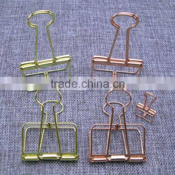 rose gold copper silver black new design metal butterfly folder binder clips for creative staionery supplies sets