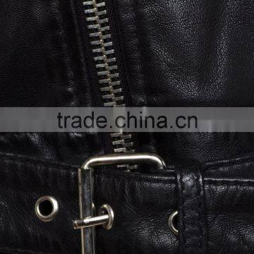 Cropped Leather Jacket for Women's photo-4