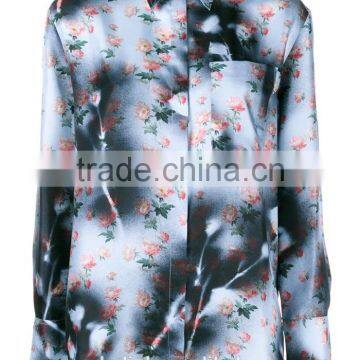 2016 Best Selling Full Floral Print Shirt for Women OEM Service photo-3