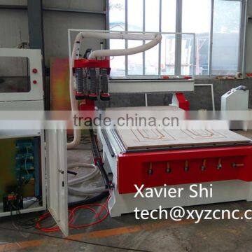 Three Working Procedure Cabinet Door Processing Woodworking Atc Cnc Router for Wood photo-2