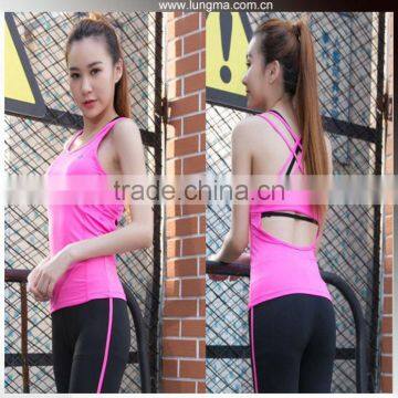 Spandex Sports Compression Tank Tops Fitness Women'S Crop Top Slimming Vest photo-6