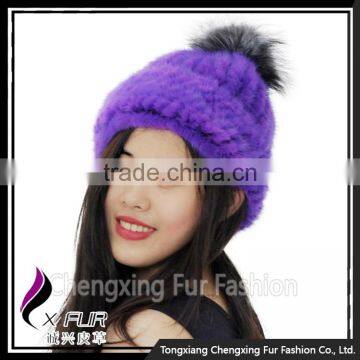 CX-C-239Q Winter Fur Hat For Women Knitted Mink Fur Hat