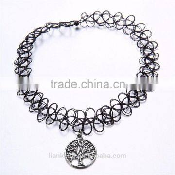 Hippy Tribal Gypsy Boho Stretch Tattoo Choker Necklace photo-5