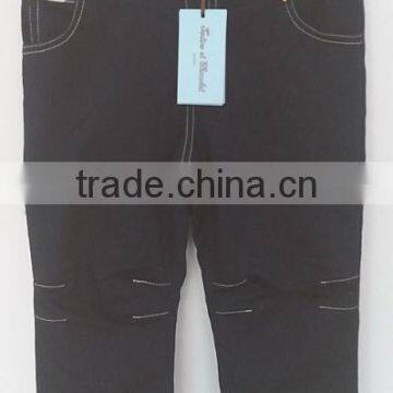 Baby Boys Cute Navy Embroidered Jeans for Autumn