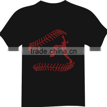 Bling Ruby Professional Softball Player Hot fix Rhinestone Transfer