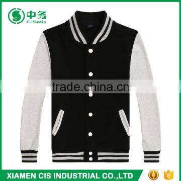Wholesale Custom Logo Korean Fashion Red and White College Unisex Plain Varsity Jacket photo-6