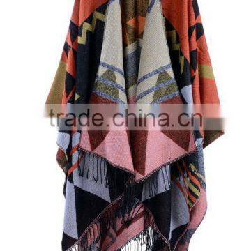 2017 Spring New Item Ladies Scarf Western Style Bohemia Style Tassels Model Imitated Cashmere Material Women Cloak photo-5
