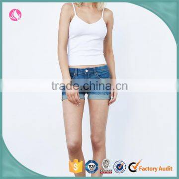 Latest Shorts Woman Middle Rise Sexy Denim Jeans Shorts Ladies Short Jeans