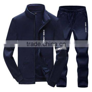 High Quality Mens Gym Fitness Fleece Jogging Suits Jogging Sports Custom Tracksuit photo-3