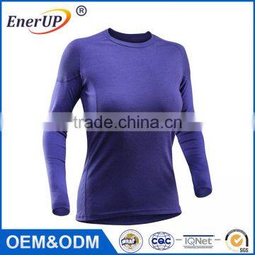 Antibacterial Comfortable Long Sleeve Running Sports Wear Apparel Woman T Shirts Gym Wear photo-3