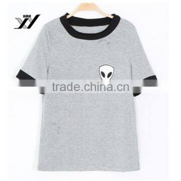 OEM Summer Soft Short Sleeve Cotton Women cute Printed T Shirts