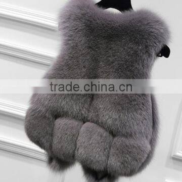 TJ-R-10 Autumn Winter White Faux Fur Vest Fake Fur Vest From China photo-6