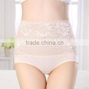 Abdomen in and Lift the Hips Big Sizes With Bamboo Fiber Control Briefs Lace Sexy Briefs in Women photo-3