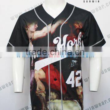 2017 Fashion Blank Baseball Jersey Uniform Custom Digital Baseball Jersey Wholesale Baseball Jersey photo-2