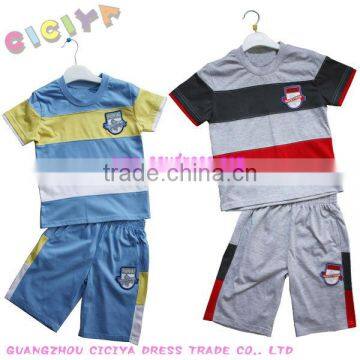 Kids summer pajamas custom cotton design pajamas set for boys