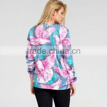Custom Unisex 3D Pink Dove Sublimation Popular Casual Sweatshirt photo-5
