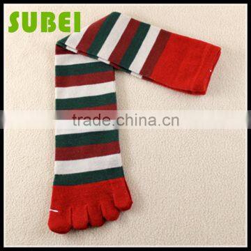 Warm Christmas Stockings,Their Five Fingers Wool Mixed High Boots Socks photo-3