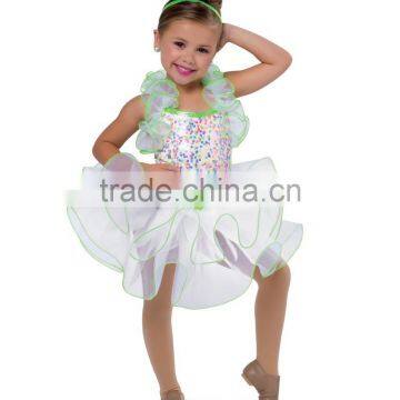 2017 new-kids ballet tutu-colourful sequin leotard dress with dance skirts