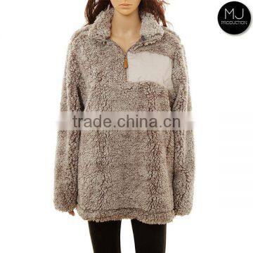 Wholesale Stylish Monogrammed Cozy Sherpa Pullover photo-2