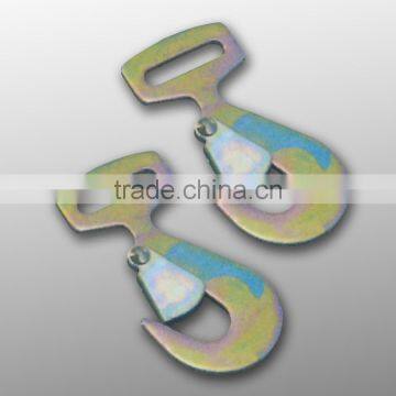 flat metal hook for 50mm tie down straps(ratchet cargo strap )